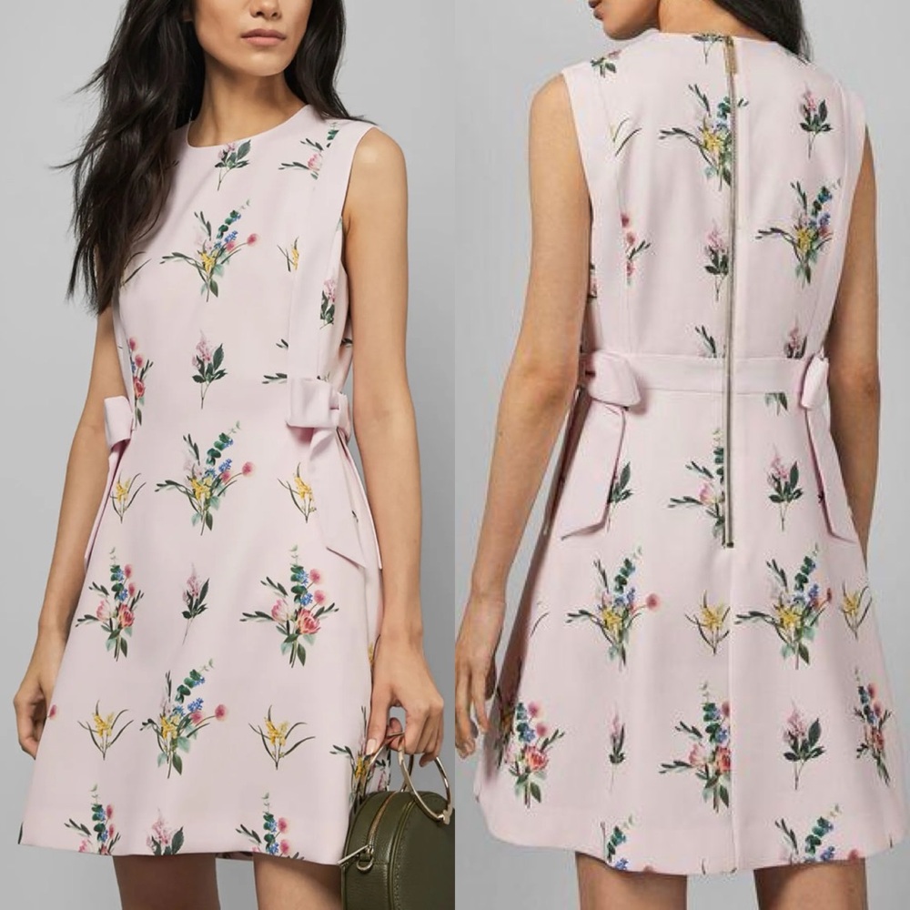 Ted Baker NWT Fleurey Flourish A-Line Dress Size 3/US 8-10 Sleeveless